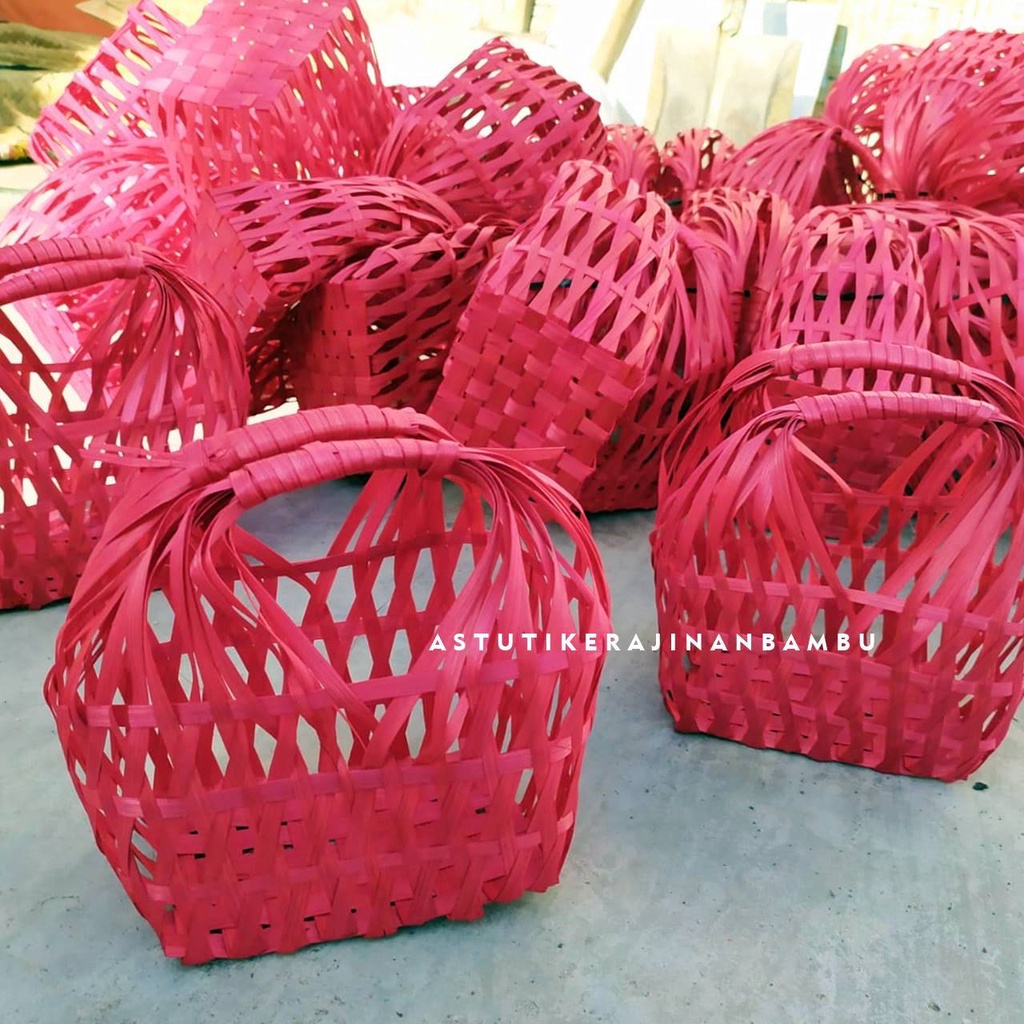 

[TERLARIS] Tas Snack Natural & Warna/Tas Hampers/Hampers Bambu/Tas Unik/Tas Bambu Natural/Tas Goodie Bag