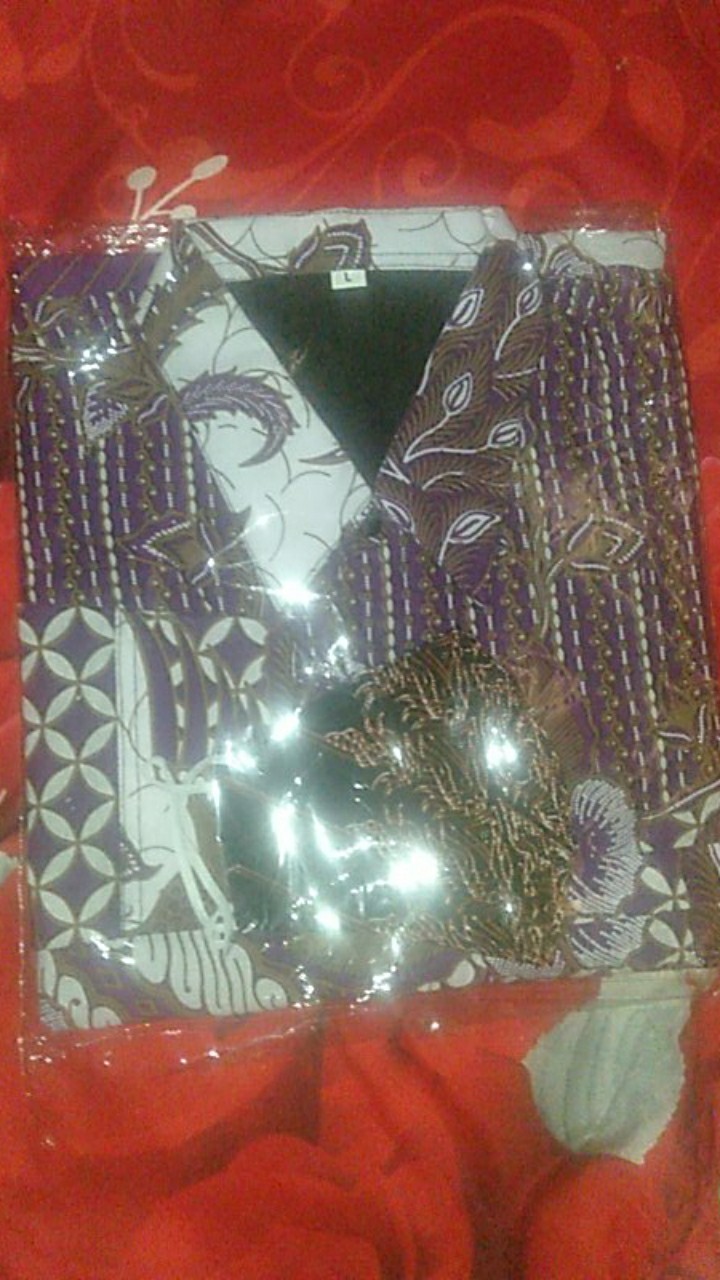 Joglo Ungu Martowiro Kemeja Batik Solo Pria Lengan Panjang Full Furing Atasan Premium Modern Dharma