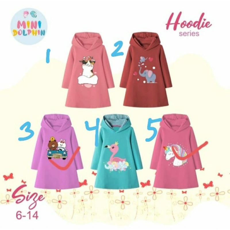 mini dolphin tunik hoodie