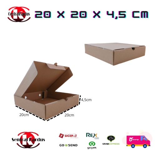 

(10PCS) Kardus pizza polos ukuran 20x20x4,5/Pizza Box/ Kardus Die Cut Box Kotak Packing Aksesoris Baju