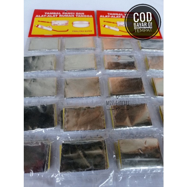 (20pc)1 Renteng Tambal Patri Panci Bocor Alumunium Seng Besi Tanki Talang Murah/1renceng