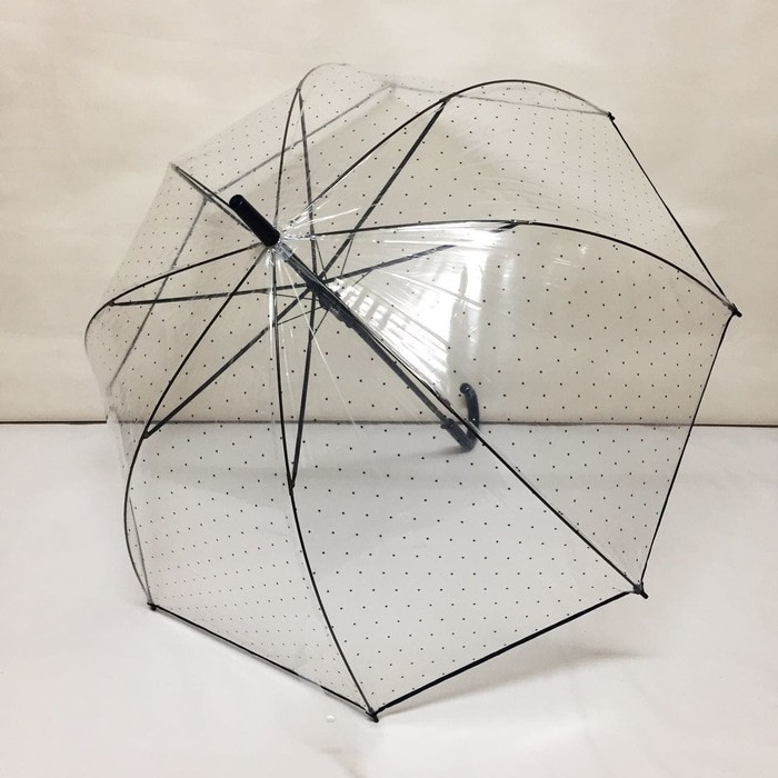 Payung Tongkat Transparan Mangkok Bintang - 585 Top Quality