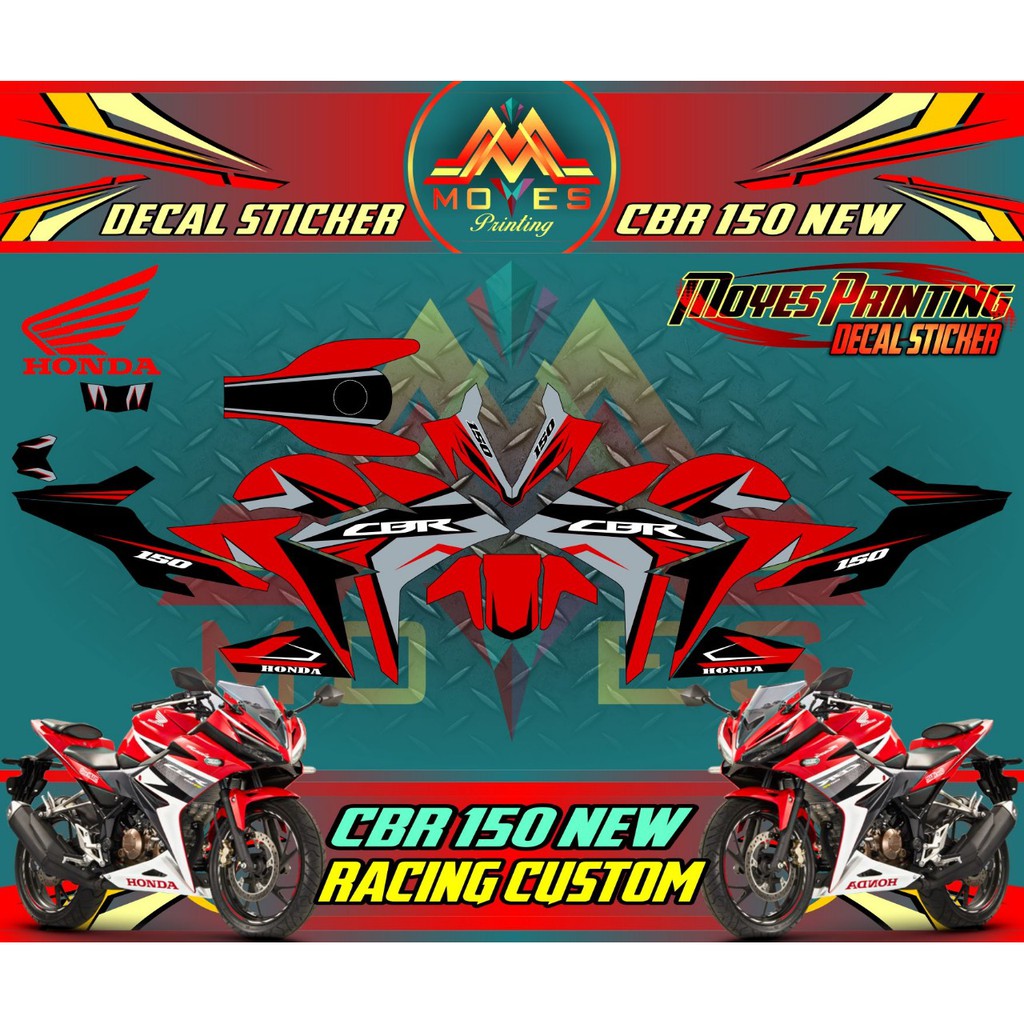 Decal Full body CBR 150 NEW Motif Racing Custom 2021 Variasi Honda CBR 150 NEW