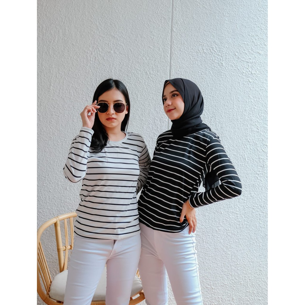Mila Big Stripe // Fashion Ootd Atasan Remaja