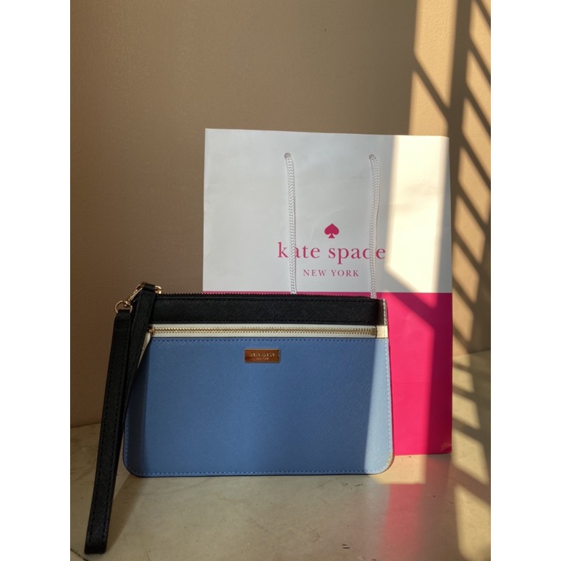 Jual Pouch Kate Spade Tinie Laurel Way Wristlet in tile(blue), cream, and  black ORIGINAL | Shopee Indonesia