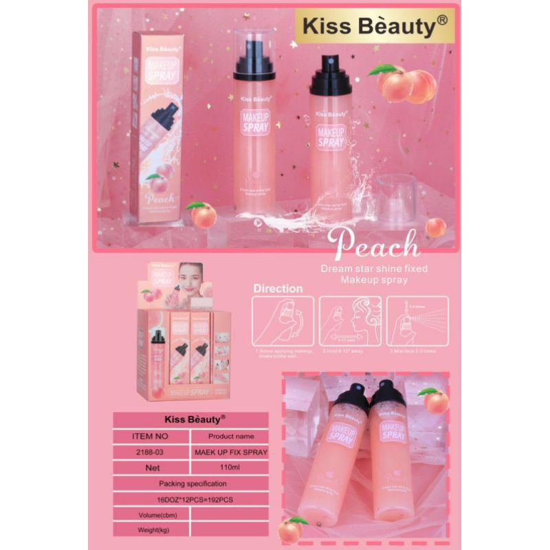[KISS BEAUTY] MAKE UP SETTING SPRAY VARIAN PEACH
