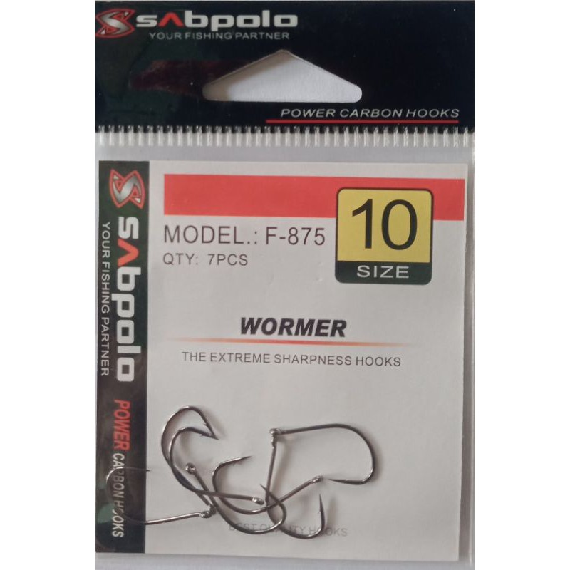 kail pancing sabpolo wormer no 10 isi 7 pcs
