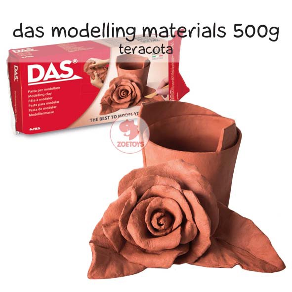 Zoetoys DAS Modelling Clay Air-Hardening Materials 500 gr | Hampers Premium Tanah Liat Putih Coklat DIY Kit | Mainan Edukasi Anak