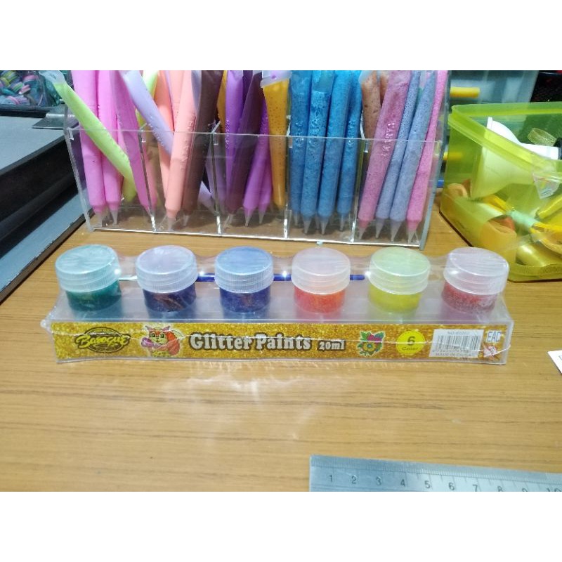 Cat gliter set 6 warna @ 20 gr washable