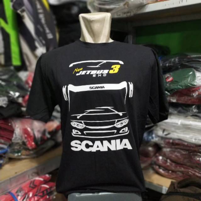 Kaos t-shirt baju jetbus 3+ shd Scania / kaos busmania / bismania