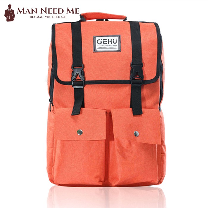 Tas Ransel Pria/Cowo GEHU - Tas Backpack Cordura - Orange + RAINCOVER