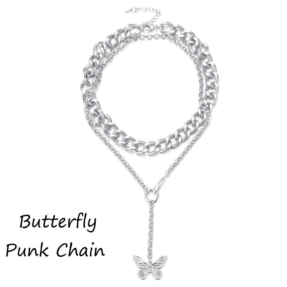 Kalung Nanas Kecantikan Klavikula Choker Fashion Punk Rantai