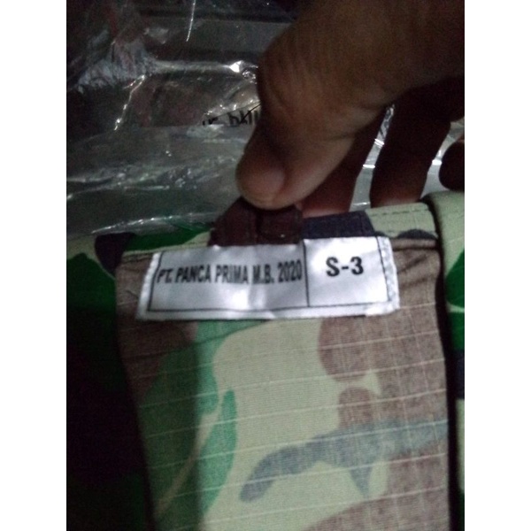 baju pdl loreng TNI AD panca. seritek