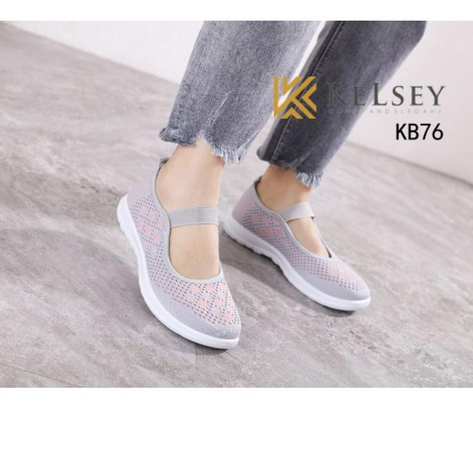 Kelsey Sepatu Flyknit  Slip On Wanita KB76