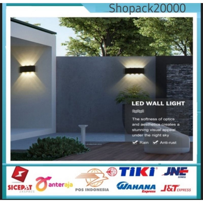 Lampu Dinding Taman Outdoor COB/ LED Wall Light Minimalis 4x1W