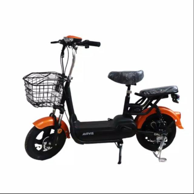 SEPEDA LISTRIK JARVIS 1+ WARNA ORANGE VERSI 2020 FREE ONGKIR