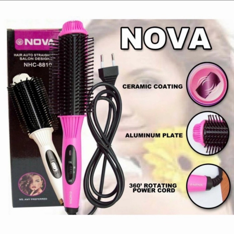 Nova 8810 - Sisir Catok Rambut Blow Elektrik Wanita Nova NHC 8810