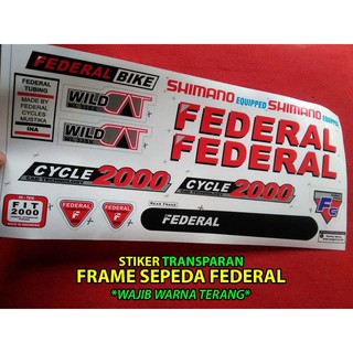 Stiker Transparan Sepeda FEDERAL Shopee Indonesia