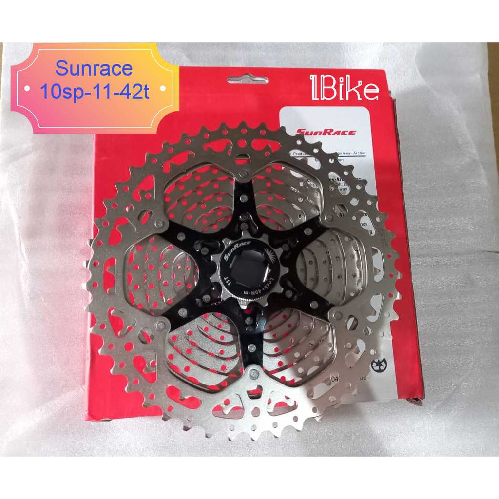 Sprocket Casset Sunrace 10 Sp 11 - 42 Csms2 Tayo Xs0 Metalic Silver