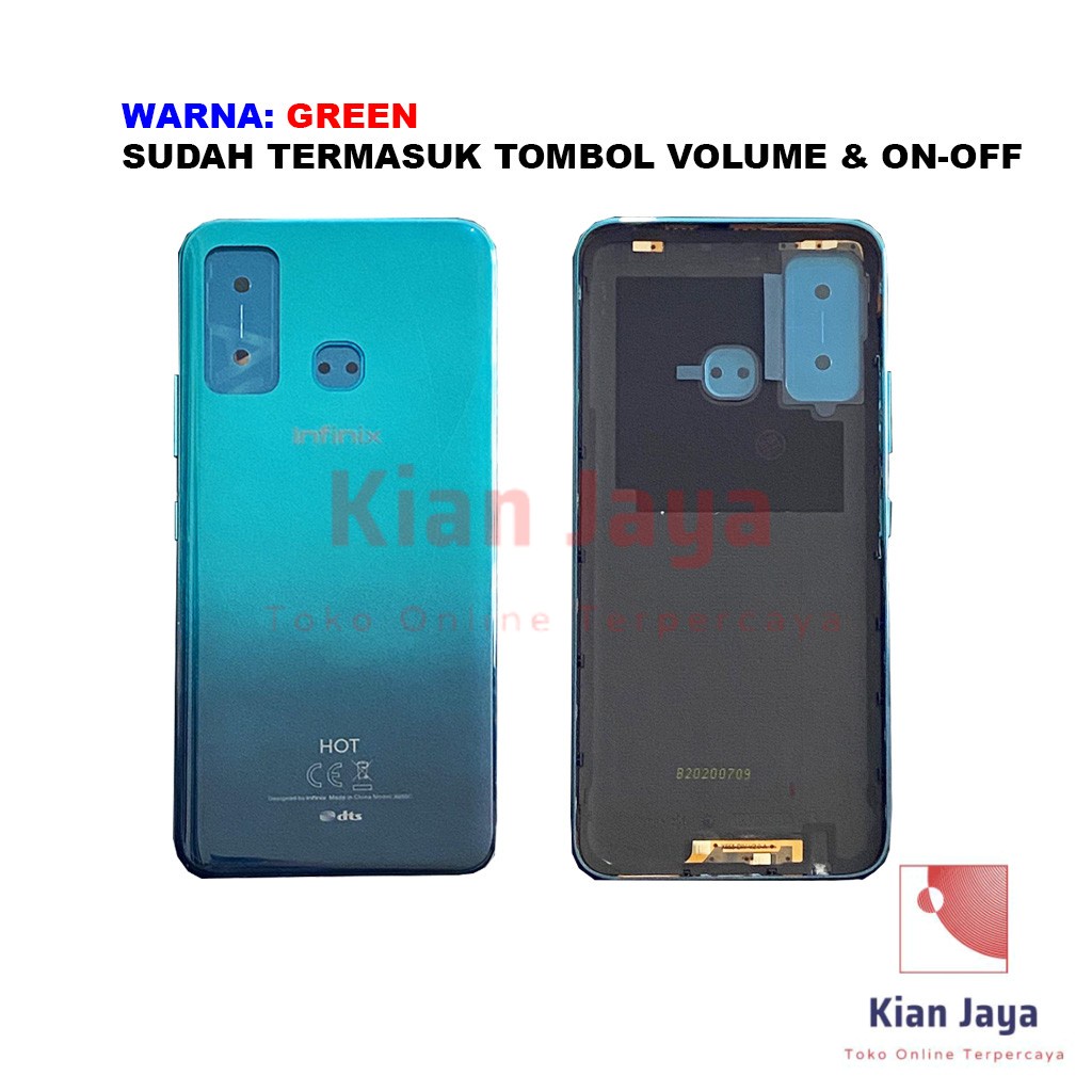 Back Cover Backdoor Infinix Hot 9 X655 Tutup Belakang Baterai Cassing Casing Backcase Original