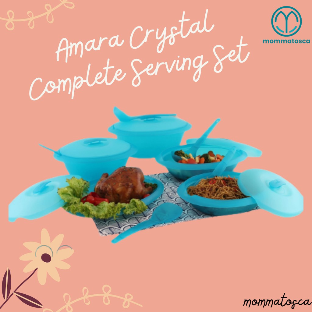 [ORIGINAL] MEDINA / Wadah Prasmanan Set / Wadah Saji Set / AMARA CRYSTAL Complete Serving Set