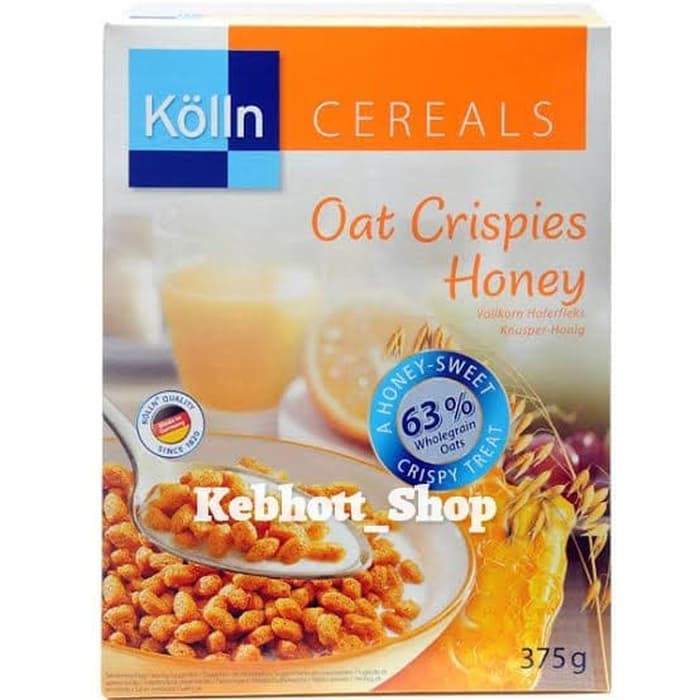 

Kolln Cereals Oat Crispies Honey Whole Grain Oat Cereal 375gr