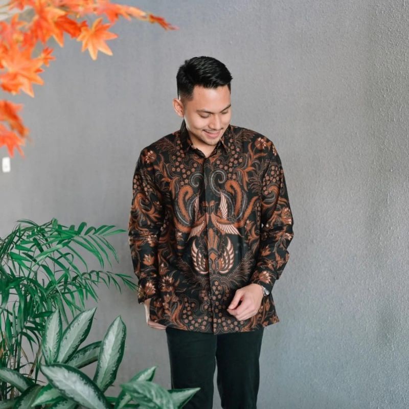 Kemeja Batik pria lengan panjang premium terbaru baju solo modern