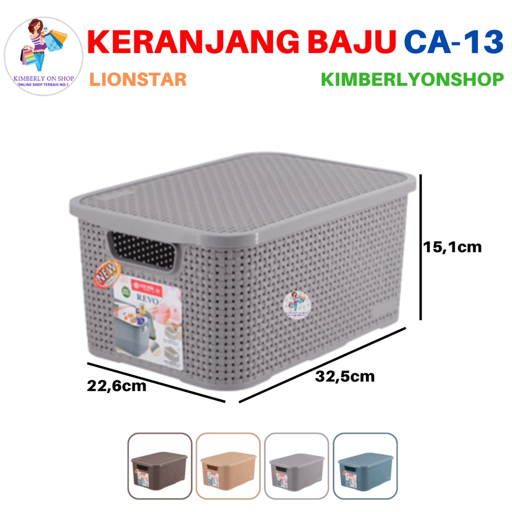 Keranjang Baju Serbaguna Revo Storage Box 10 Liter CA 13 Lion Star