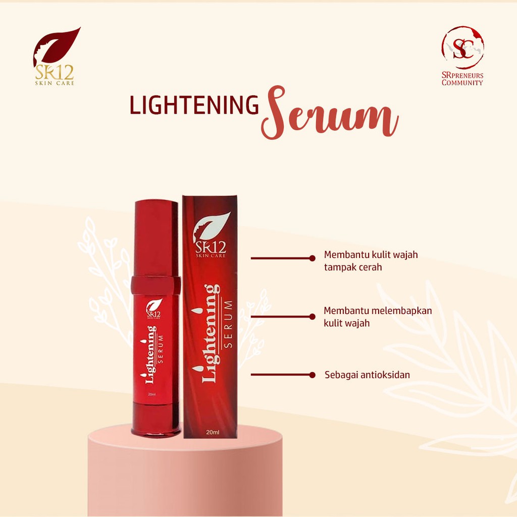 LIGHTENING SERUM SR12 | SERUM PEMUTIH WAJAH BPOM | BRIGHTENING SERUM | MEMUTIHKAN WAJAH ALAMI BPOM