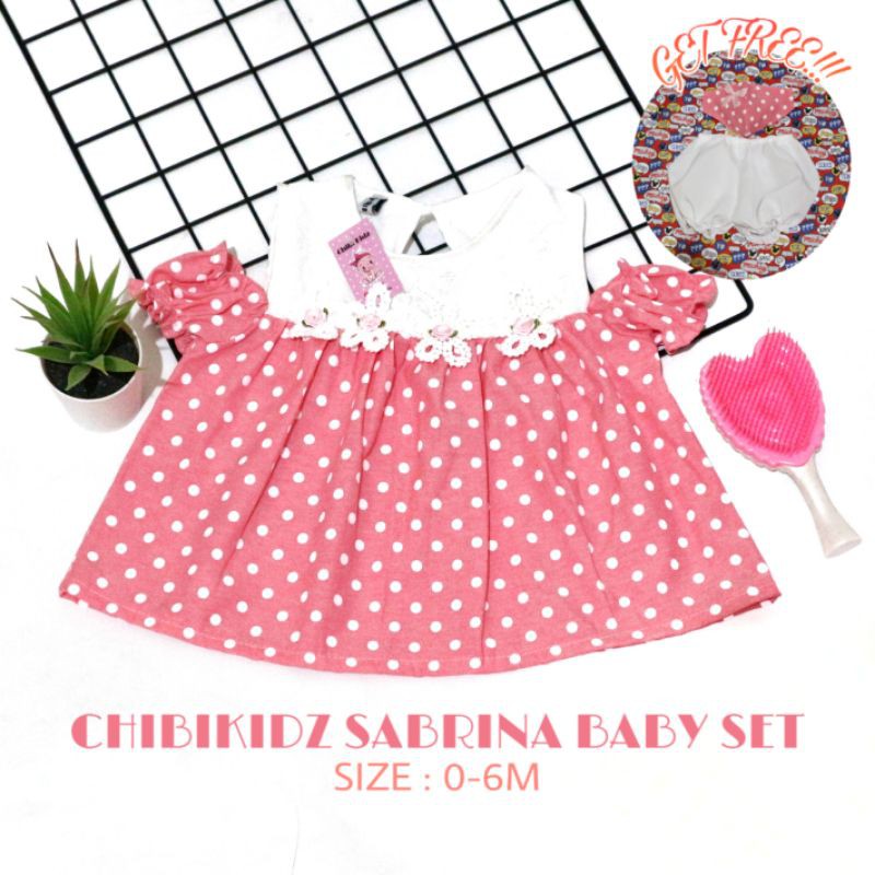 Baju Bayi Newborn / Dress Bayi Sabrina Chibikidz