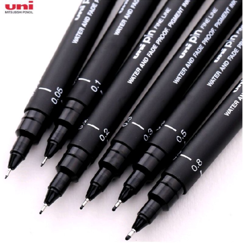 

UNI PIN DRAWING PEN WATER PROOF PIGMENT INK 01, 02, 03, 04, 05, 06, 07, 08/DRAWING PEN PERMANEN