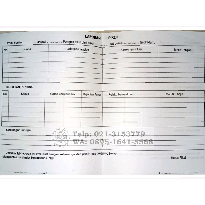 ★ Contoh jurnal kegiatan security