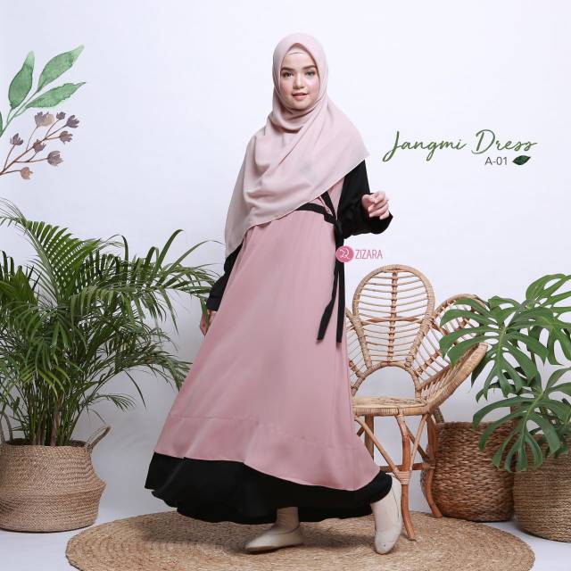 Gamis Jangmi Dress Kode A01 Zizara Busui Syari Cantik Model Hanbok Modern