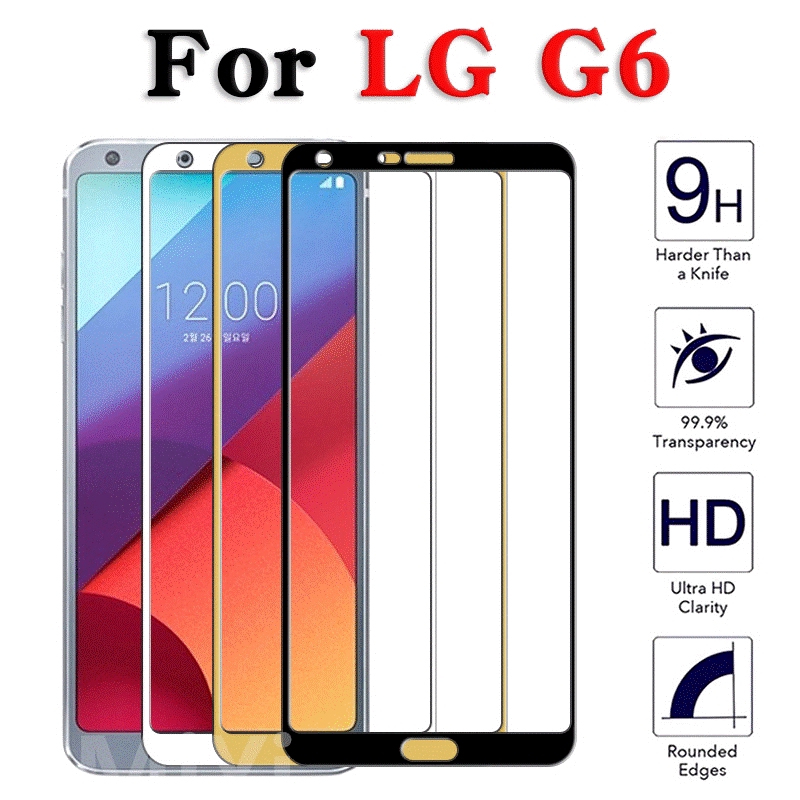 Film Pelindung Layar Tempered Glass Full Cover 3D untuk LG G6