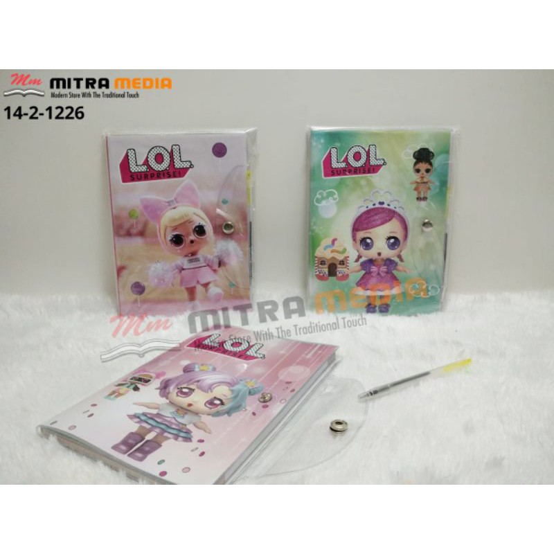 

BLOCK NOTE A5 / BUKU CATATAN / NOTEBOOK / DIARY ANAK LOL PLUS PENA