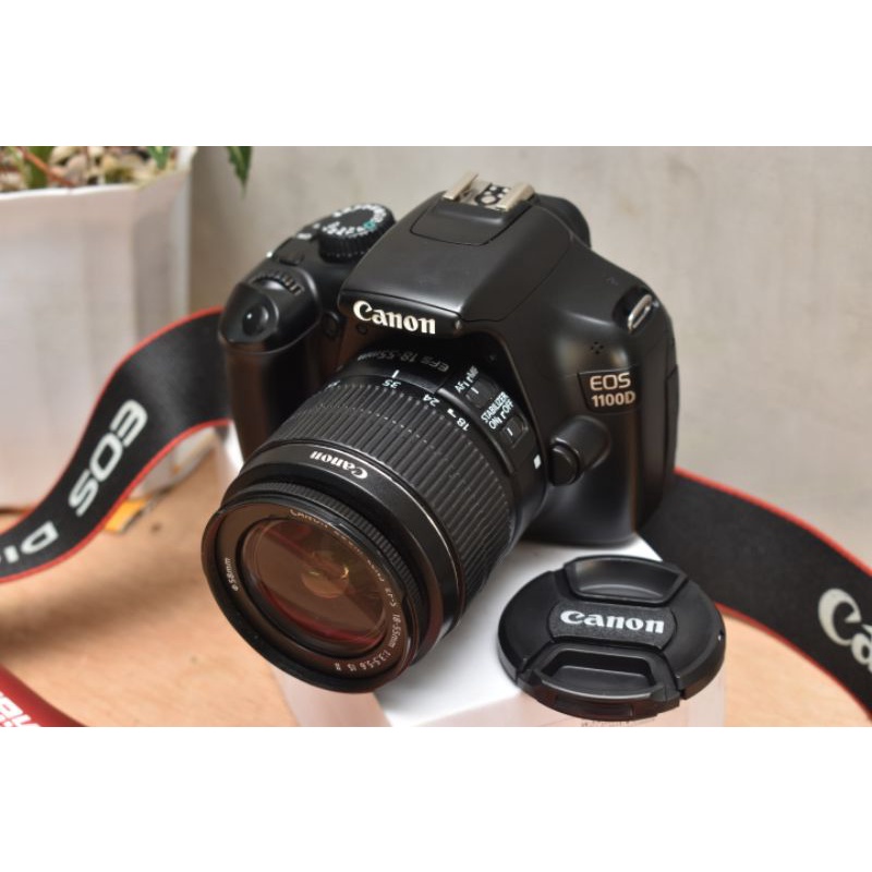 Canon Eos 1100D Lensa Kit 18-55mm Full Efek VIDIO FULL HD Mulus Kamera Terlaris dan termurah paket komplit siap pakai-1