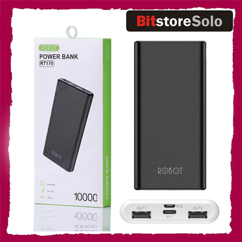 Power Bank ROBOT 10000 Mah RT170 Original
