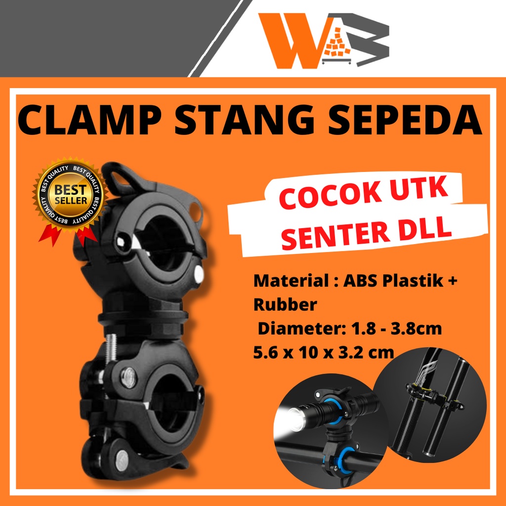 COD Holder Senter Sepeda Clamp Penjepit Senter Stang Sepeda Penjepit Senter Braket Mounting Clamp Holder di Stang Sepeda Bisa Jadi Dudukan ke Teleskop