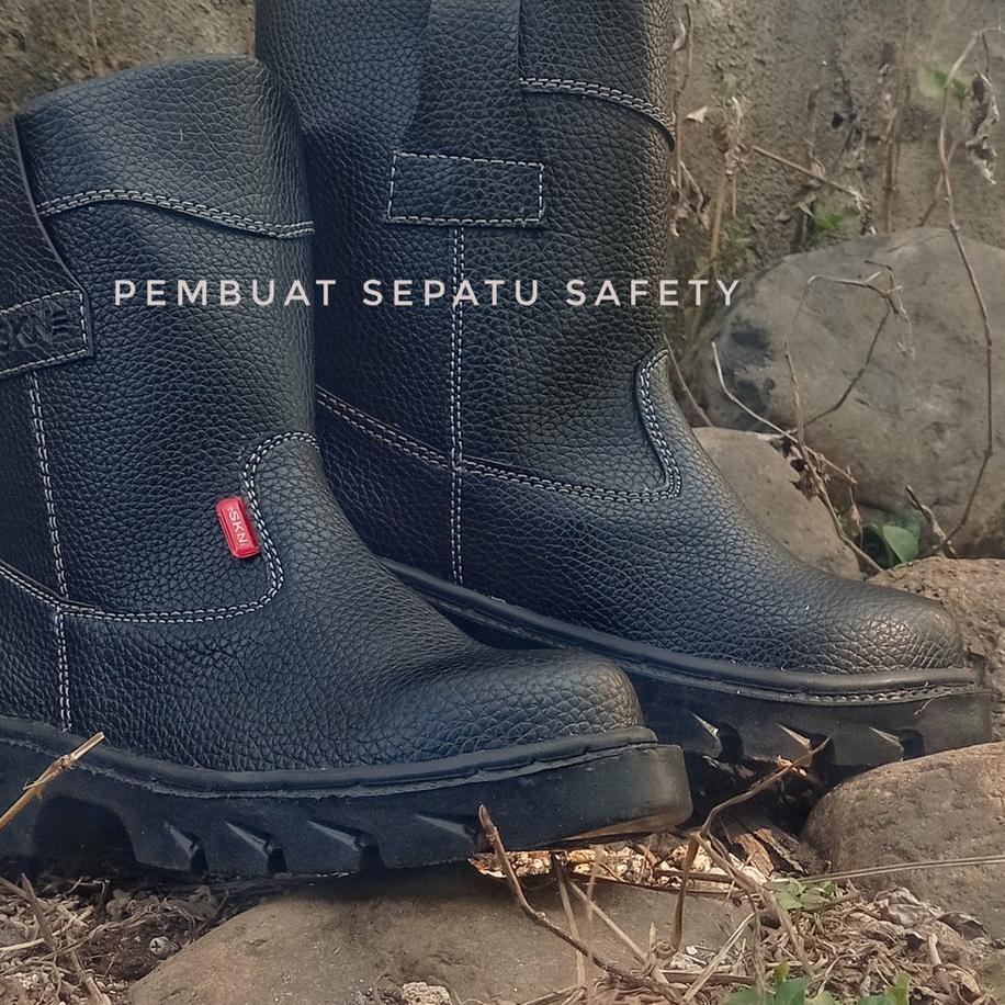 (MENARIK) Safety Shoes Sepatu Septi King Kulit Import Boot Stell Toe Murah
