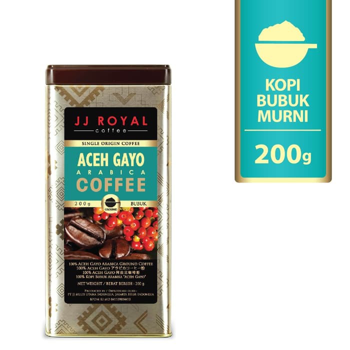 

Coffee/Kopi JJ Royal Aceh Gayo Arabica Ground Tin 200g - kkp2195