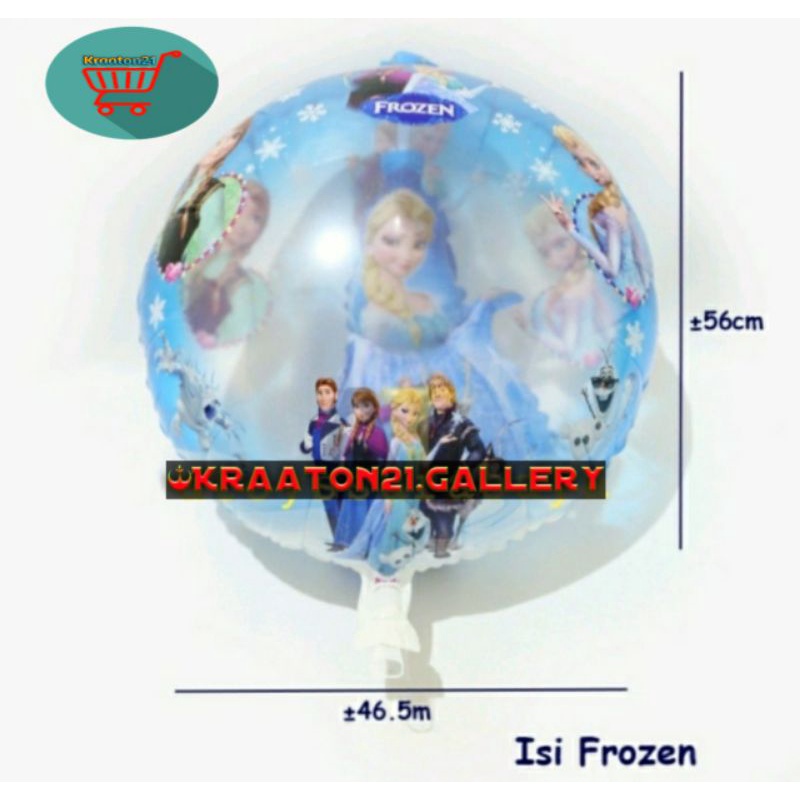 Balon karakter isi Elsa / Spongebob / Spiderman / balon gas / balon foil / balon isi Spiderman / bal