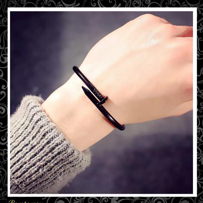 Super Gelang Paku Lingkar Hitam Pria Ggpph Sale
