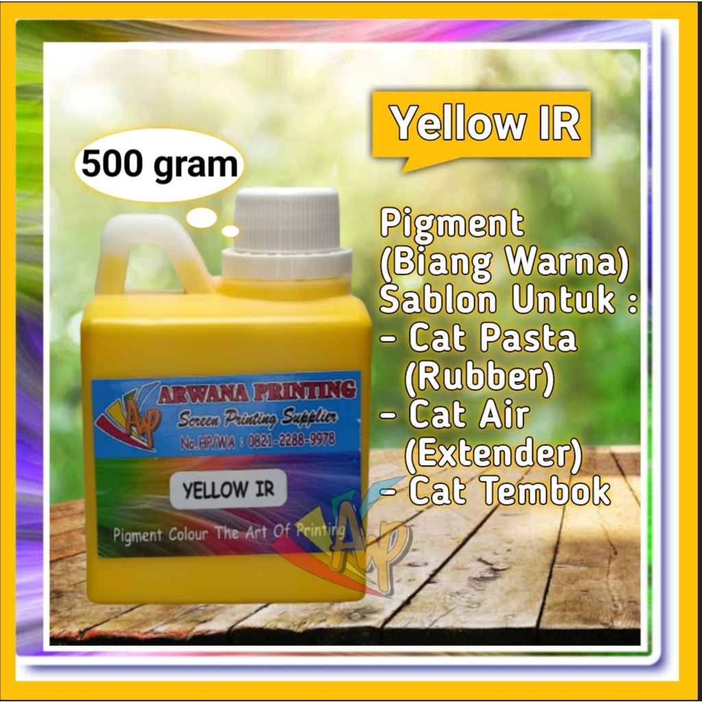 

Pigment Biang Warna Cat Sablon Yellow IR 500 Gram