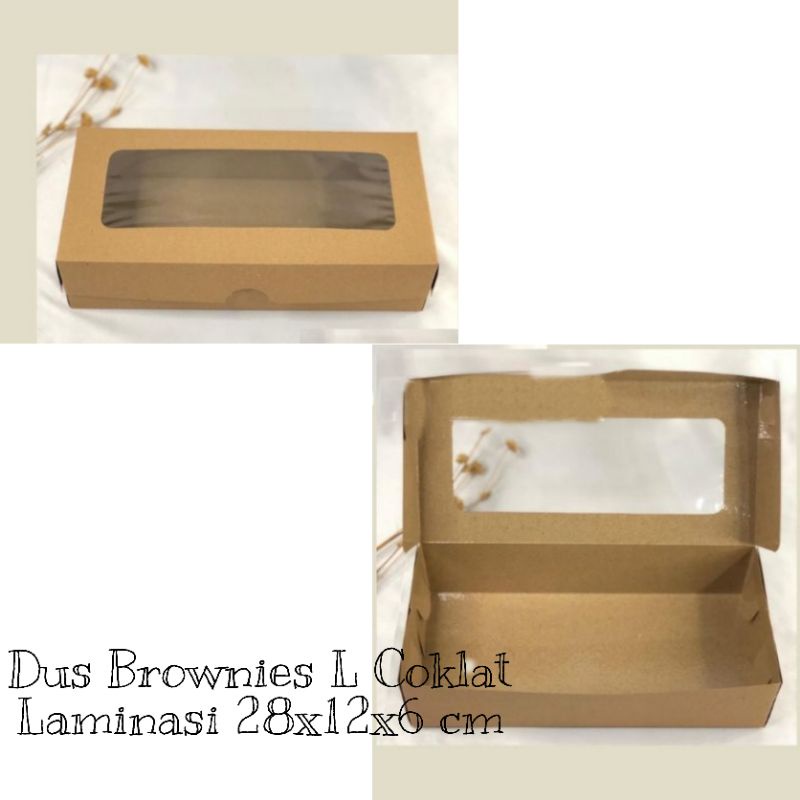 

Dus Brownies L Coklat Laminasi uk 28x12x6 cm (50pcs)