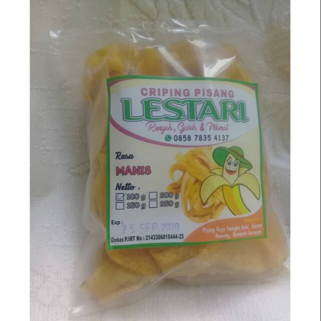 

Criping Pisang Raja Nangka Rasa Manis 100 gr