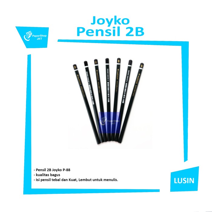 

TULIS-ALAT- LUSIN PENSIL KAYU JOYKO 2B - P-88 -ALAT-TULIS.