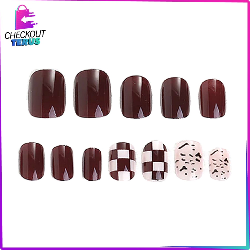 CT K80 Perawatan Kuku Sticker Kuku Anti Air Hiasan Kuku Nail Art Kuku Palsu Motif Wanita Korea