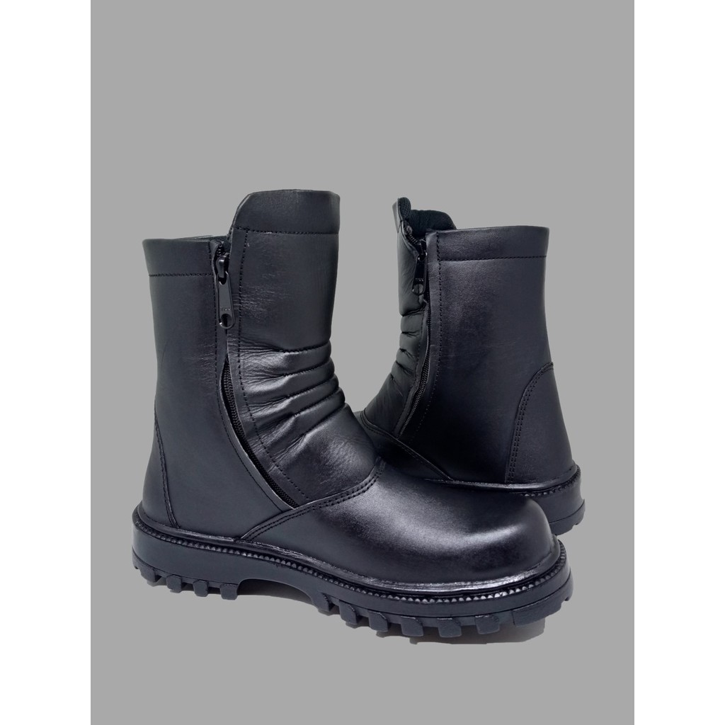 TERBARU!!Sepatu Safety boots Asli Kulit KRUWEL LODONG KING HITAM Nyaman saat kerja lapangan / pabrik