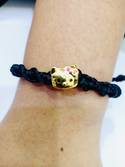 Gelang tangan wanita //gelang rajut  tali // gelang rajut lapis emas