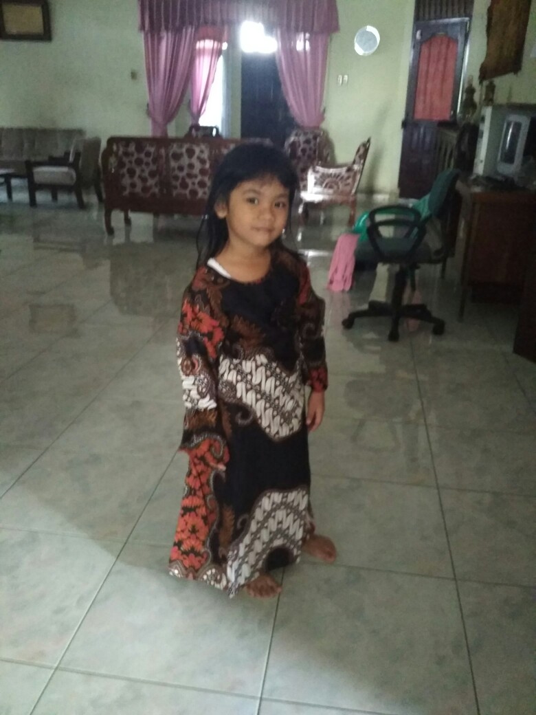 Gamis Batik Anak Cewek/baju Batik Anak Cewek/batik Anak Modern
